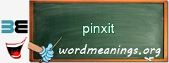 WordMeaning blackboard for pinxit